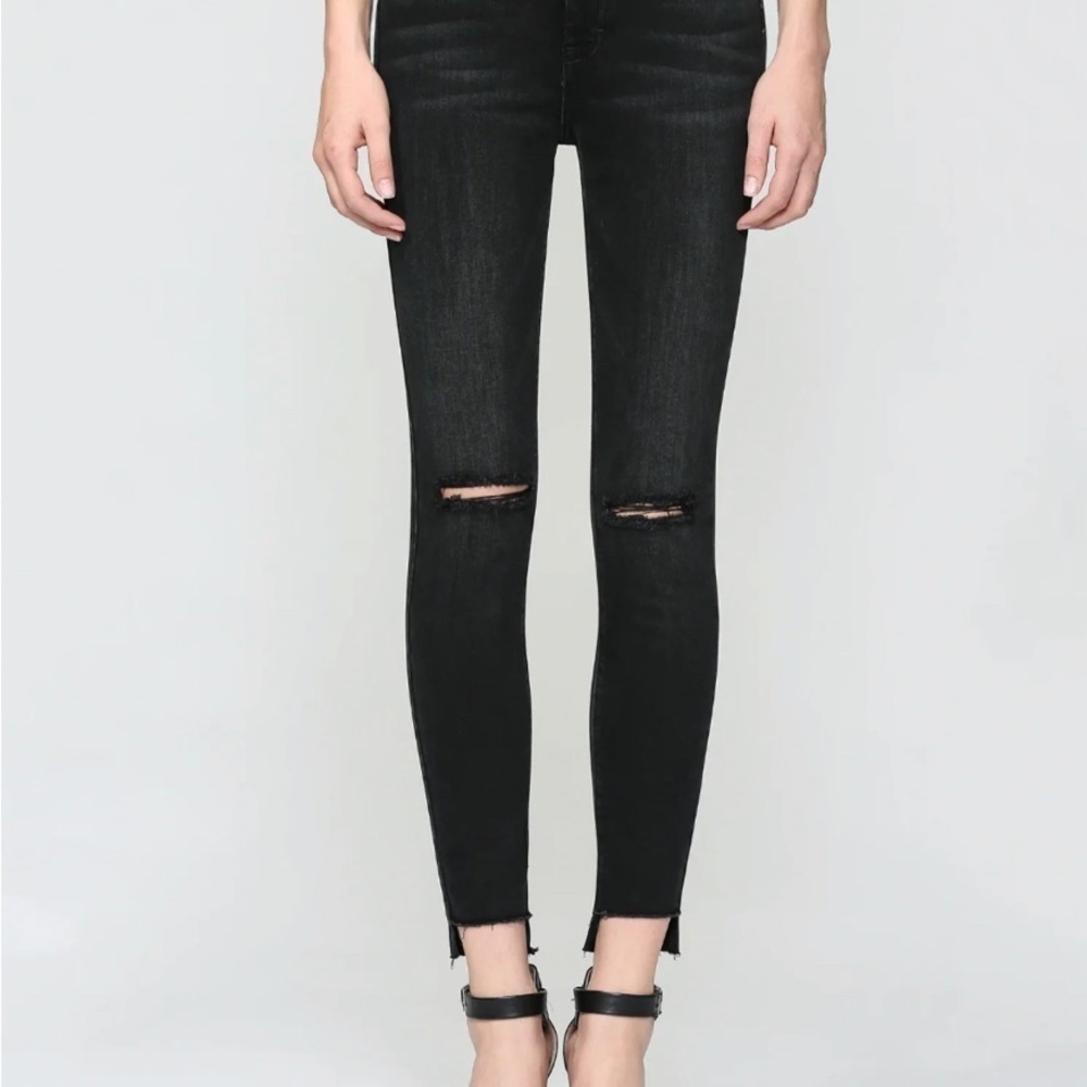 Hidden Black Denim Step Hem Jeans